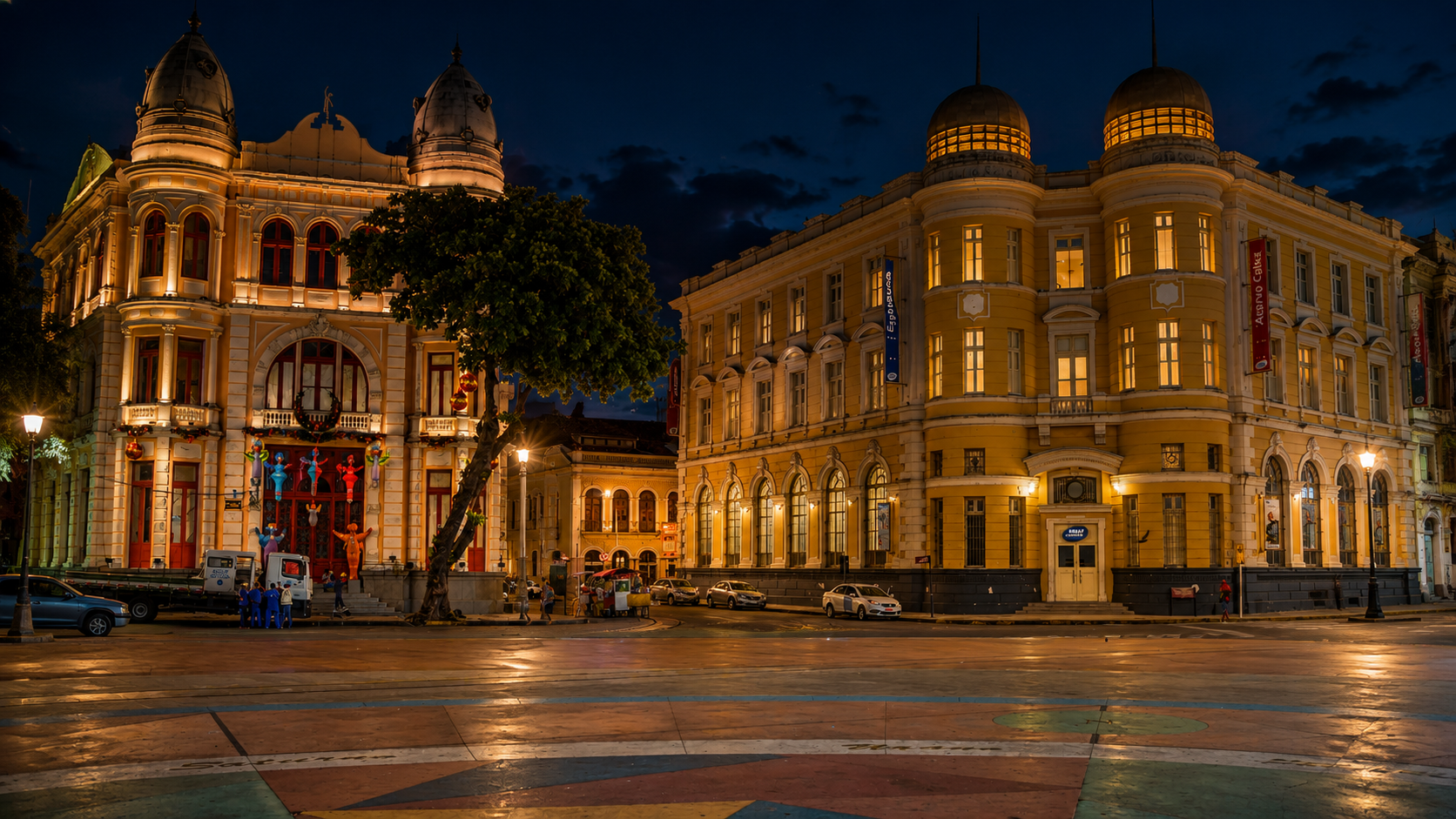 Recife à noite — Marco Zero